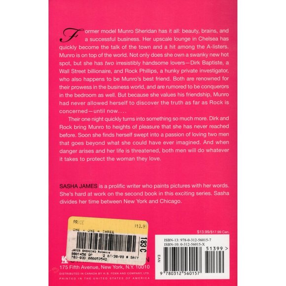 one+one=three by Sasha James Softcover 2009 Spicy Fiction Africa American - Picture 2 of 2